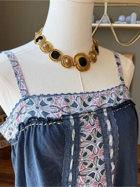 Billabong Boho Cotton Babydoll Mini Dress L